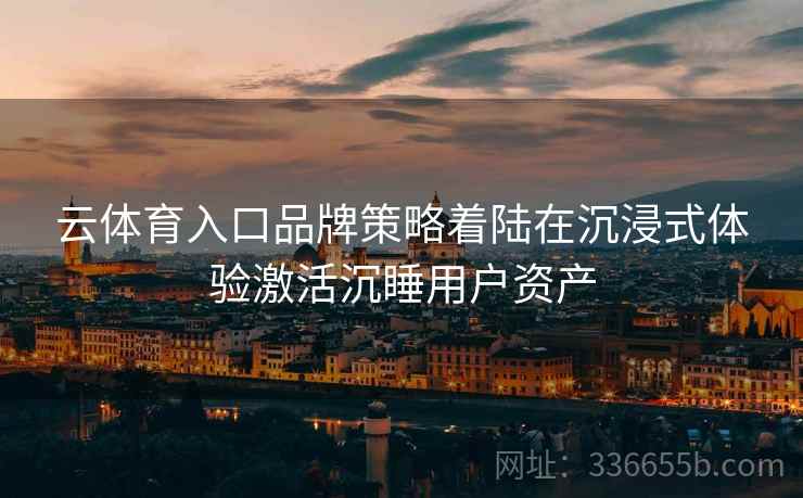 云体育入口品牌策略着陆在沉浸式体验激活沉睡用户资产