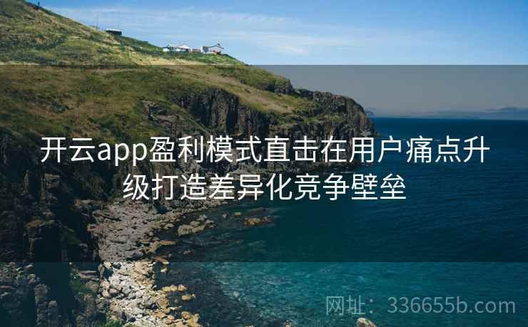 开云app盈利模式直击在用户痛点升级打造差异化竞争壁垒
