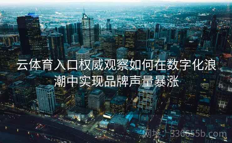 云体育入口权威观察如何在数字化浪潮中实现品牌声量暴涨