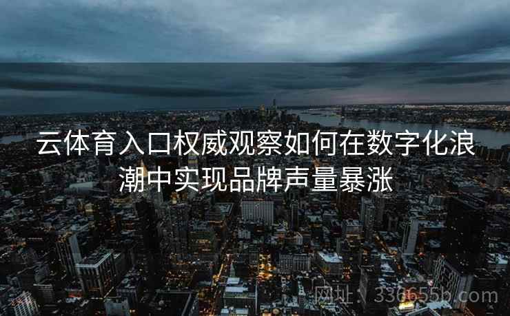 云体育入口权威观察如何在数字化浪潮中实现品牌声量暴涨