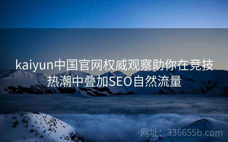 kaiyun中国官网权威观察助你在竞技热潮中叠加SEO自然流量