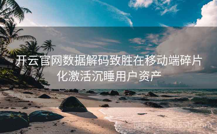开云官网数据解码致胜在移动端碎片化激活沉睡用户资产