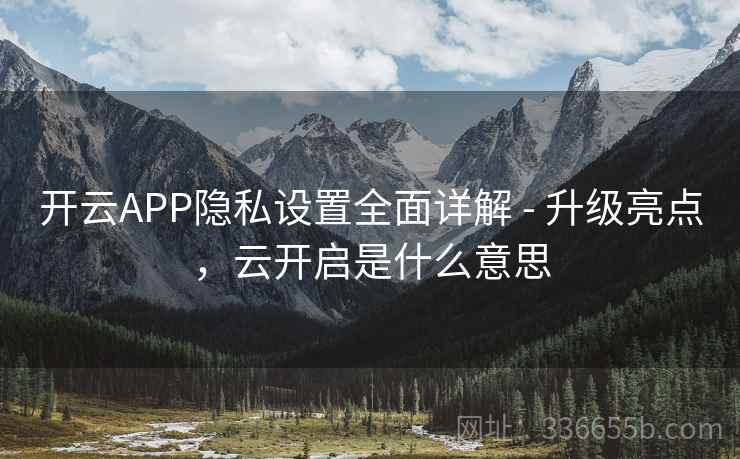 开云APP隐私设置全面详解 - 升级亮点，云开启是什么意思