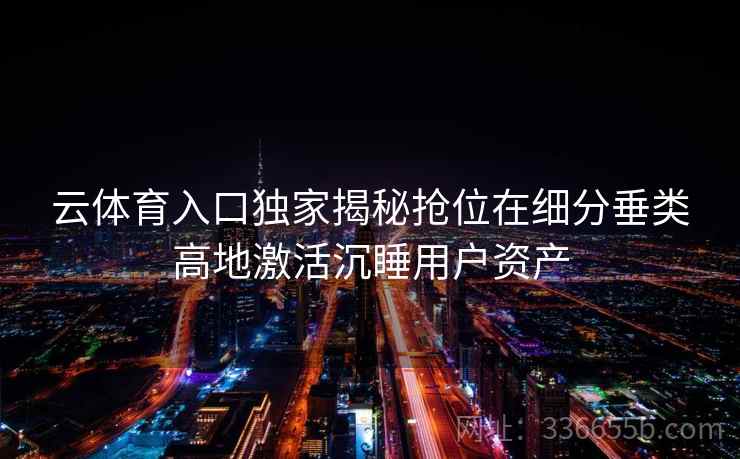 云体育入口独家揭秘抢位在细分垂类高地激活沉睡用户资产
