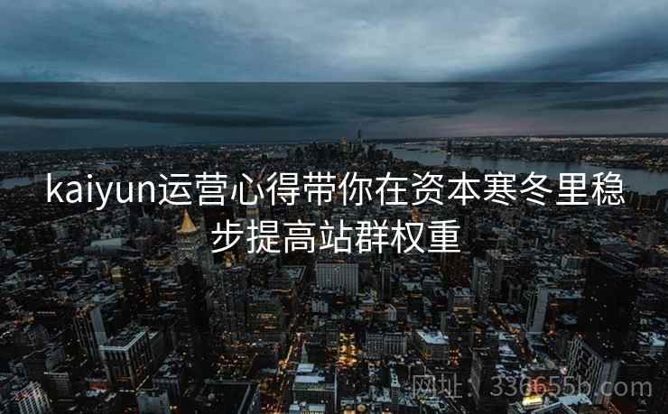 kaiyun运营心得带你在资本寒冬里稳步提高站群权重